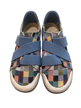 Keen Elsa III Slip-On Shoes Women's 10 Multi-Color Checkered Elastic Casual